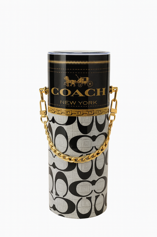 Coach-Inspired Designer Tumbler Luxury Pattern Custom Drinkware